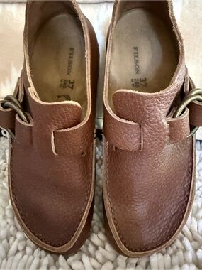 Birkenstock Filson Brown Pebbled Leather Slip-On Loafers